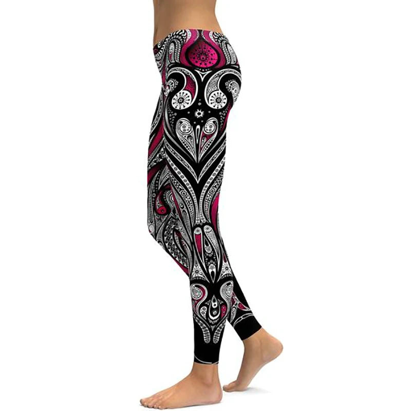 LI-FI Print Yoga Pants Women Unique Fitness Workout Sports Running Leggings Push Up Gym Wear Elastic Slim