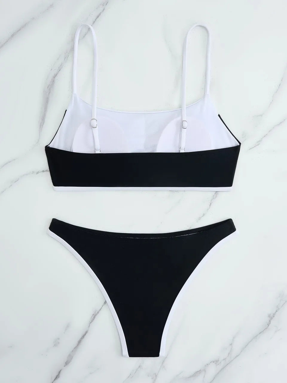Strappy Bikini Women Thong Swimwear Female Contrast Swimsuit Bathers Bathing Swimming Suit Padded Beachwear Summer