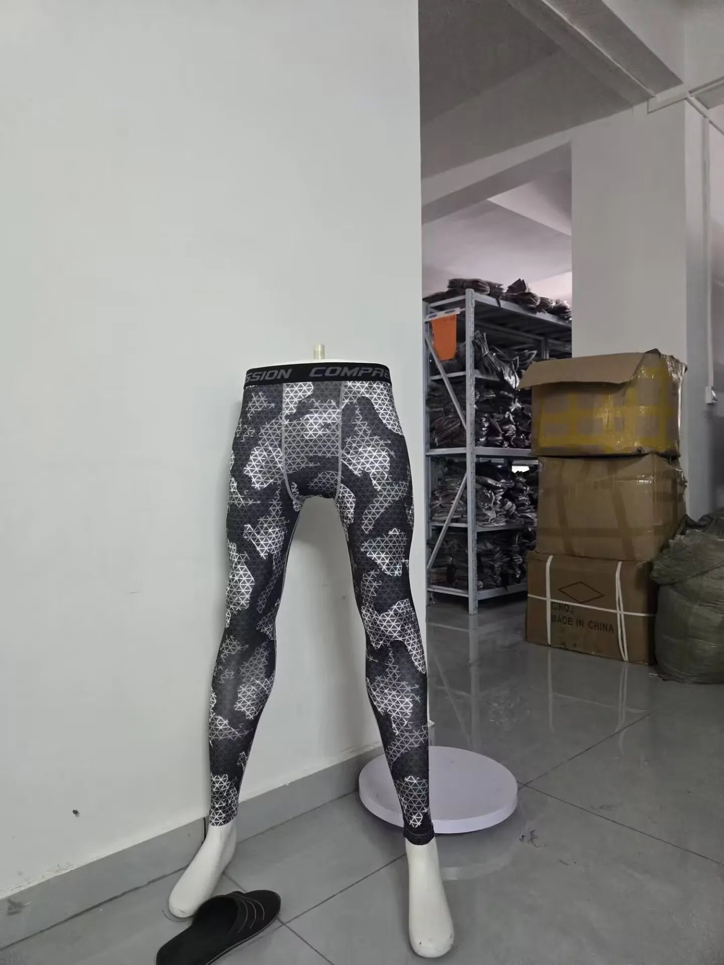 Men Camouflage Tights Man Fitness Compression Pants Quick-drying Rashguard Elastic Leggings for Gym Training
