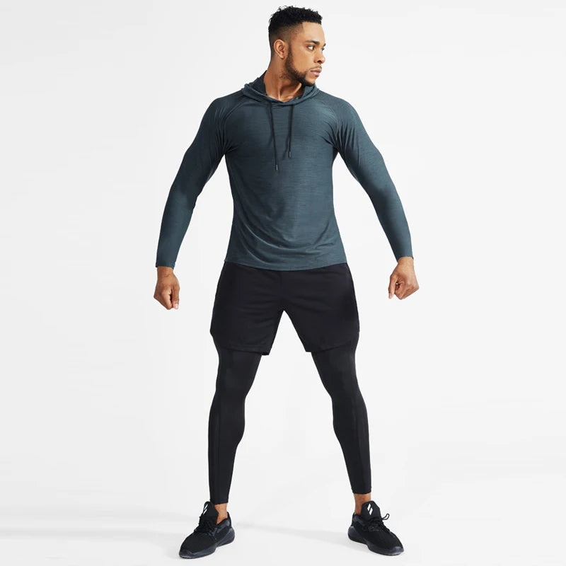 Bodybuilding Muscle Hoodie Men Sportswear Training Jacket Gym Fitness Workout Pullover Athletic Tracksuit Running Hoodie Men