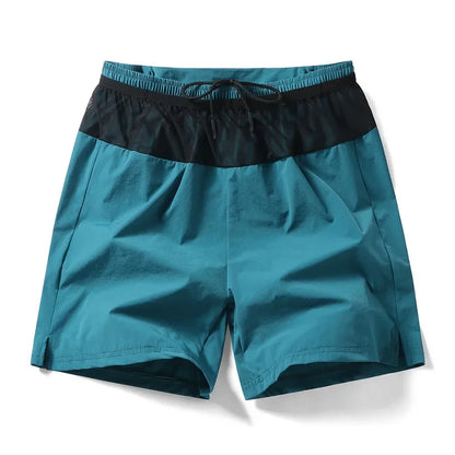 (S-5XL)Quick Dry Single Layer Marathon Trail Running Shorts with Mesh Net Waist Pouch for Fitness Workout Sport Shorts Men Teens