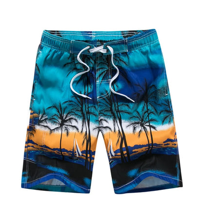Coconut Tree Mens Swimwear Beach Shorts Surf Board Shorts Sportwear Pant Boy Short Swimsuit Summer Briefs Swimming Trunks