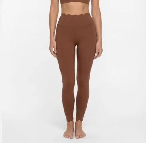 Laser Wave Plastic Elastic High Waist Tight Pants for Women, Speed Drying Fitness Running, Tight Bottom Pants XP172