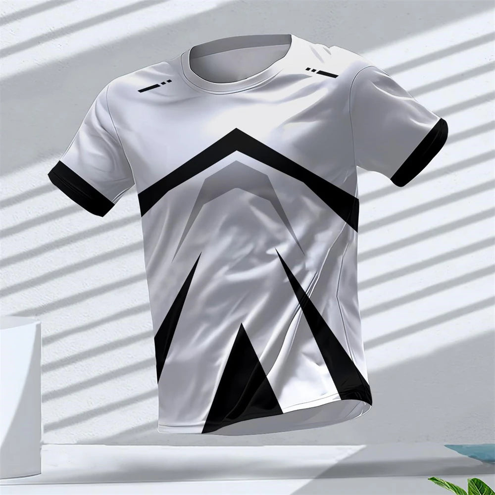 Gym Summer Quick Dry Breathable Men's T Shirt Outdoor Run Fitness Sports Short Sleeve Casual O-Neck Men Gym Sportswear T-Shirt