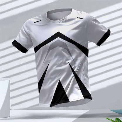 Gym Summer Quick Dry Breathable Men's T Shirt Outdoor Run Fitness Sports Short Sleeve Casual O-Neck Men Gym Sportswear T-Shirt
