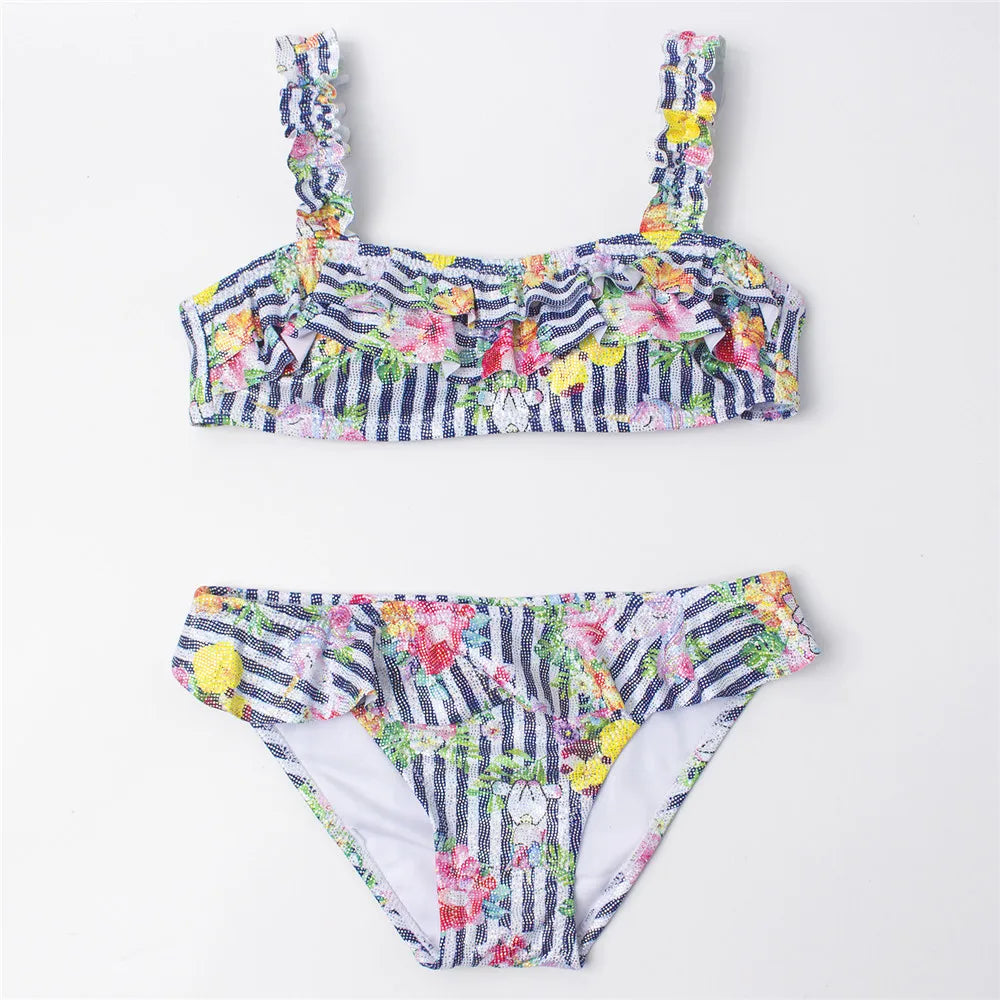 Multi Style Kids Girls Bikini Set Print Girls Kids Swimwear Swimsuit Summer Children Biquini Infant Bathing Suit