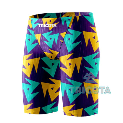 Men Jammers Swimsuit Competitive Swim Team Suit Quick Dry Swimwear Athletic Training Swimming Shorts Beach Tight Surfing Trunks