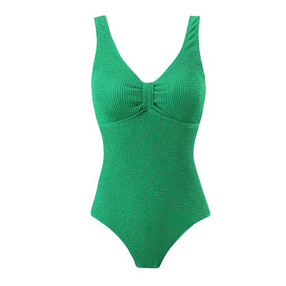 Womens One Piece Swimsuit Swim Leotard Sleeveless Low U Back Soft Cup Textured Monokini Bathing Suit for Beach Tropical Travel