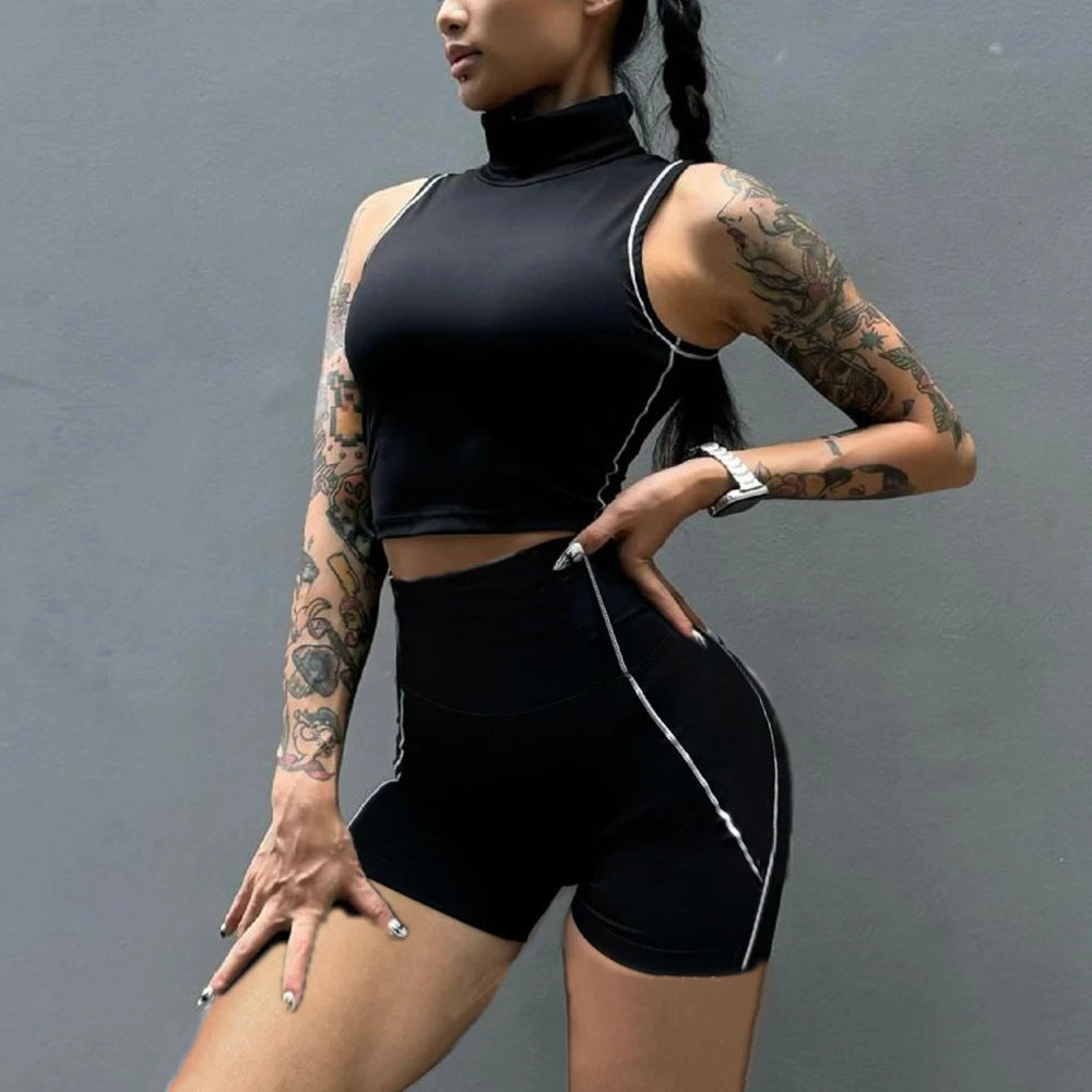 2Pcs Women Yoga Suit Tight Fitting Sports Set Workout Breathable Fitness Bra Gym Long Sleeve Crop Top Bell-bottoms Leggings