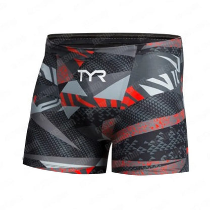 Men's Swim Jammer Athletic Training Swimsuit Shorts Swimming Trunks Jammer Swimwear Beach Tights Shorts Quick Dry Surf Pants