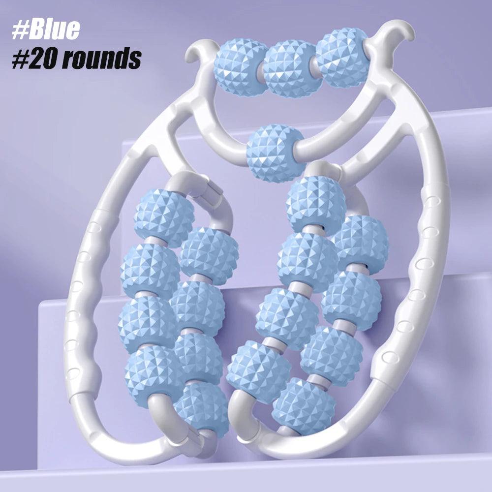 20 Wheel Annular Leg Clamp Massager Body Slimming Roller Massage for Body Massager Relax
