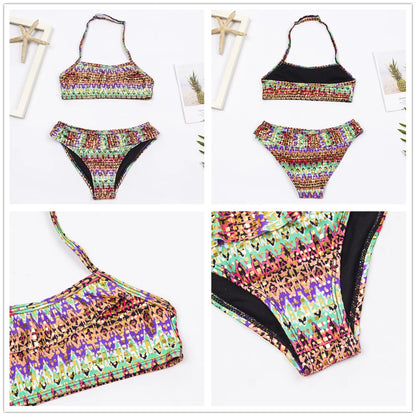 Multi Style Multi Colour Kids Girls Bikini Set 2025 New Print Girls Kids Swimwear Swimsuit Summer Children  Bathing Suit