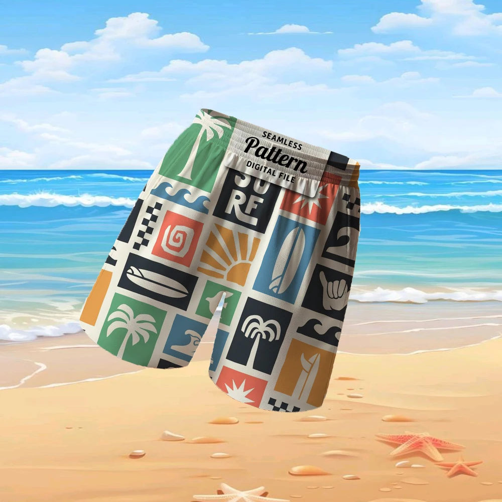 Summer Swim Shorts for Men Women Kids Beach Trunks Quick Dry Lightweight Comfortable Shorts Boys Girls Outdoor Water Fun