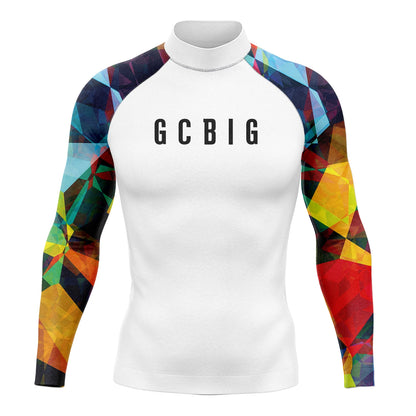 Men Tight Summer Long Sleeve Surf Wear Clothing UV Sun Swimming T-Shirt Rash guard Gym Sets Rash Guards Skins Surfing Suit Diving
