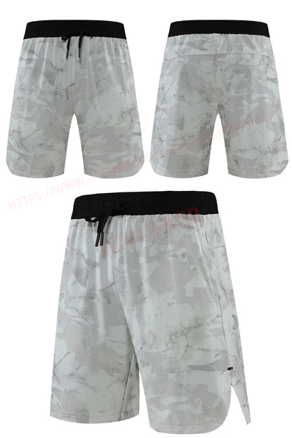 Men Fitness Shorts Quick Dry Sport Shirts Casual Beach Brand Short Camouflage Workout Running Shorts Breathable Gym Shorts