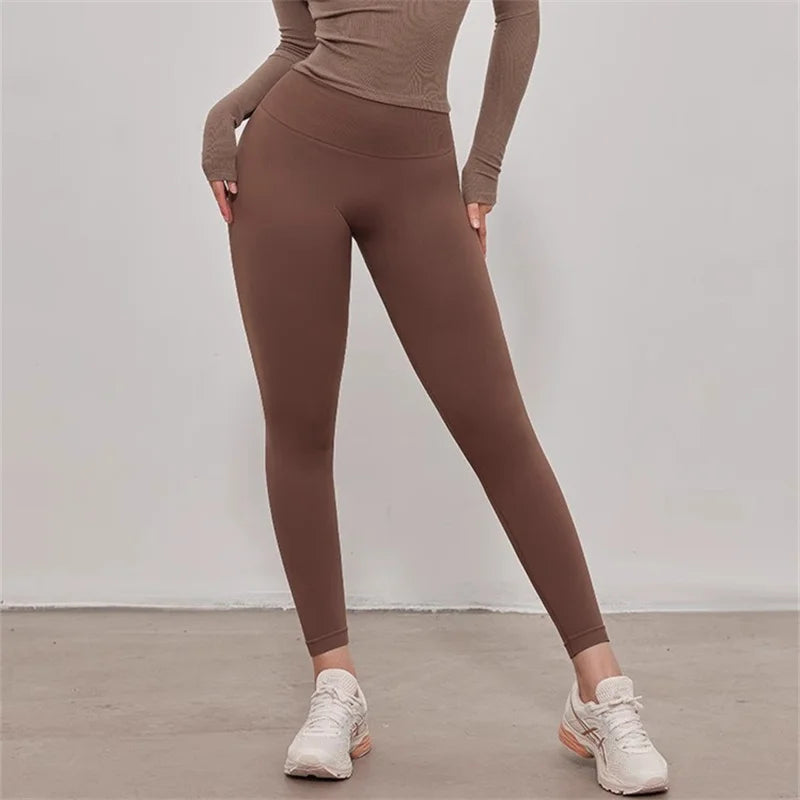 V Back Yoga Pants Women Fitness Running High Waist Slim Tights Push Up Sport Leggings Gym Athletic Quick Dry Workout Female