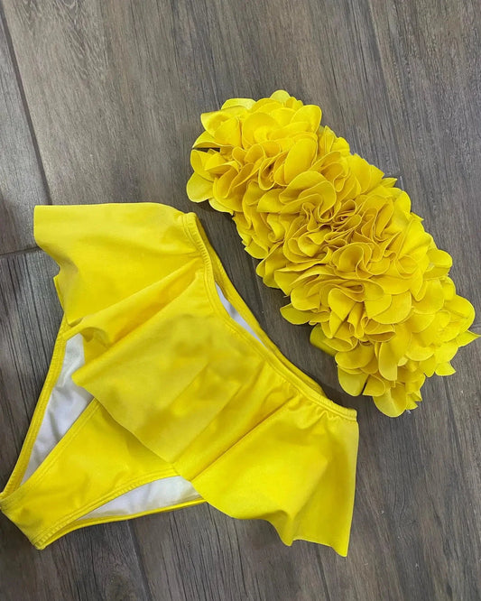 Ruffle Bikini Push Up Women Swimsuits Swimwear Brazilian Bikini Set Thong Biquini Female Swim suits Ruffle Beachwear