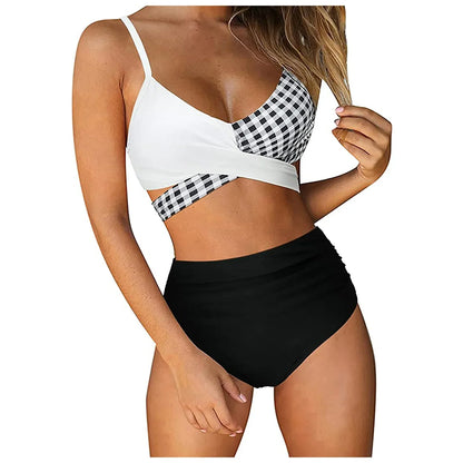 Push Up Bikinis Women's Solid Color Swimwear Female Swimsuit Swimming Bathing Suits Bikini Set Beachwear Bather