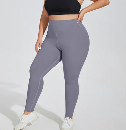 L-4XL Plus Size Sports Pants Lines Lifting Buttocks Sports Tight Pants Women High Waist Elastic Fitness Running Yoga Pants