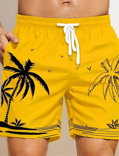 Men's Beach Shorts Fun 3D Striped Print Swim Trunks Fashion Summer Loose Casual Pants Boy Girl Unisex Gym Board Shorts