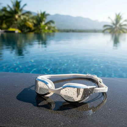 HD Anti Fog Swim Goggles Wide Angle Lens Comfortable Fit Adjustable Nose Bridge Stylish Design for Swimming Sports