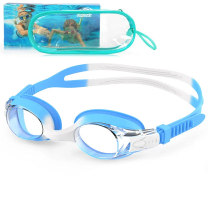 Findway Child Swimming Glasses Upgrade Waterproof Anti Fog UV  Professional Diving Swimming Glasses Eyewear Kids for Age 3-10