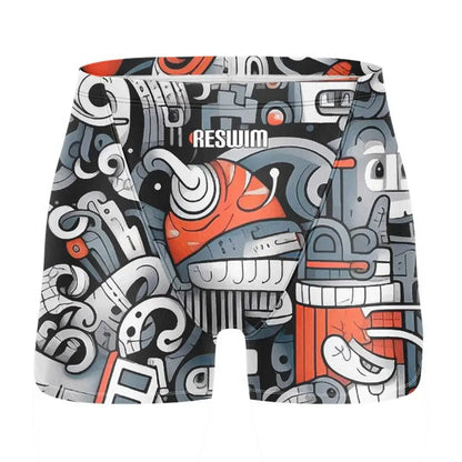 Swim Boxers Summer Swimming Trunks Men's Swim Jammer Surf Shorts Endurance Athletic Training Swimsuit Pants GYM Swimwear Beach Tights Shorts