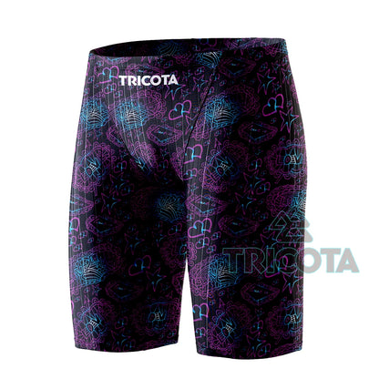 Men Swim Jammer Swimwear Shark Skin Lycra Fiber High Level Male Swimming Quick-Dry Swimwear Trunk Training Race Pants Surfing