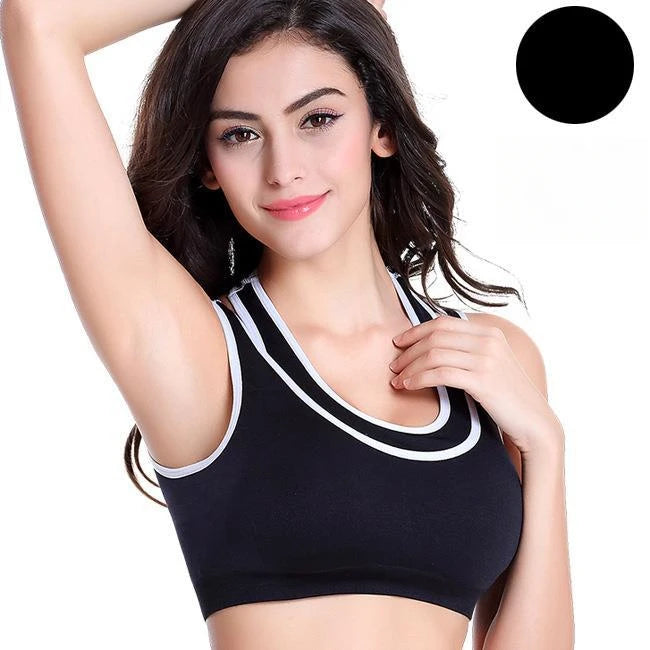 6 Colors Sports Bra Women Cross Hollow Back Gym Jogging Crop Top Female Tops Yoga Fitness Shockproof Vest Sport Bras for Women