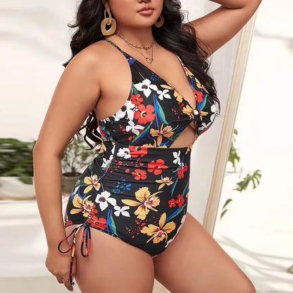One Piece Swimsuit Women Print Large Size Swimwear Female Mujer Beachwear Summer Monokini Push Up Bathing Suit 4XL