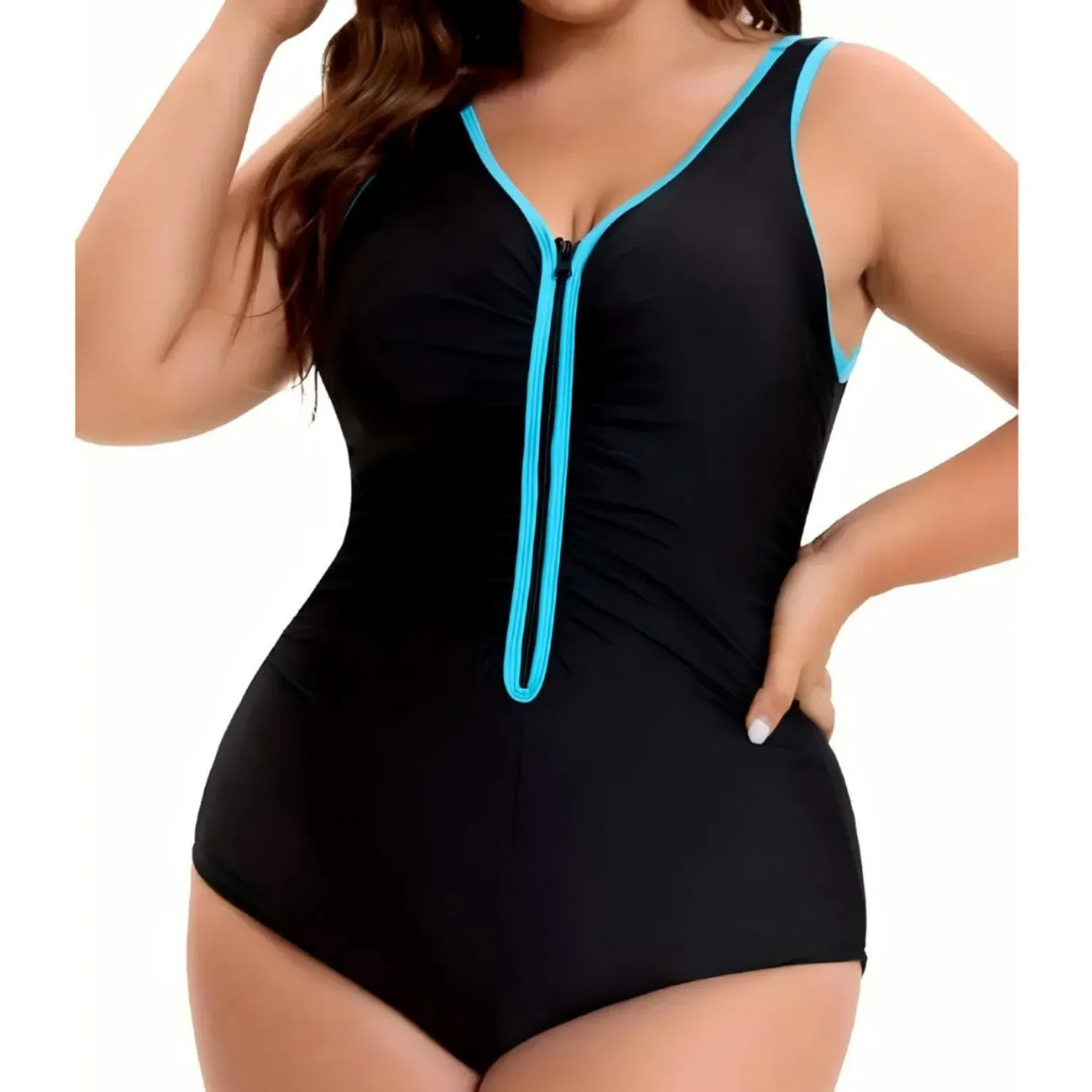 Backless V-Neck One-Piece Swimsuit Bikini Cross-Border Swimwear Exposed Back Integrated Design Sportswear And Accessories