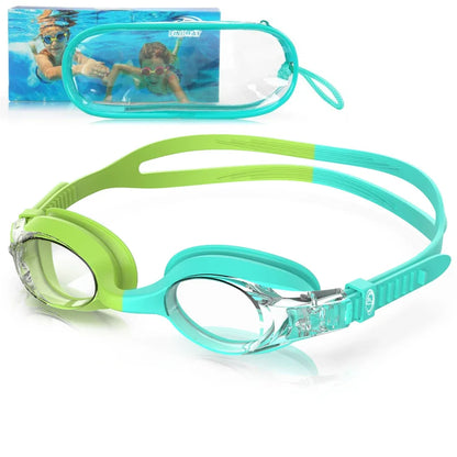 Findway Child Swimming Glasses Upgrade Waterproof Anti Fog UV  Professional Diving Swimming Glasses Eyewear Kids for Age 3-10