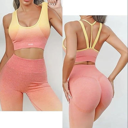 Gym Fitness Yoga Legging Fitness Tights Gradient High Waist Sports Legging Tummy Control Scrunch Booty Lifting Legging