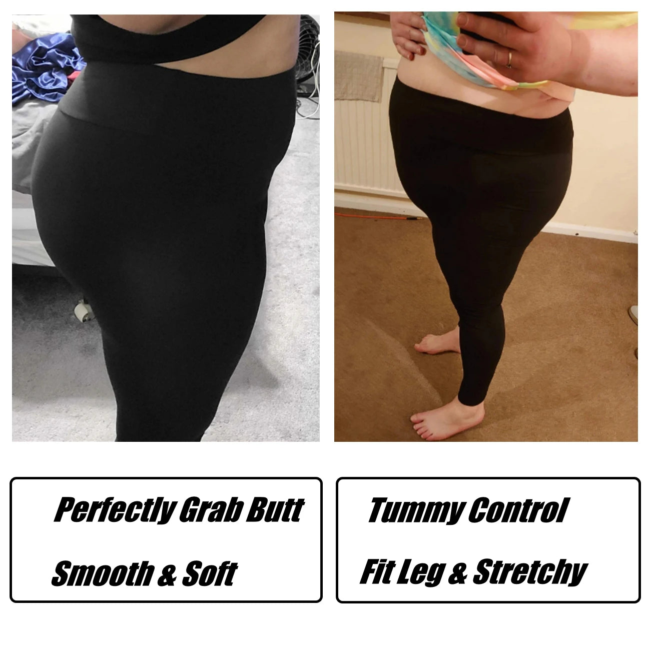 Fleece Lined Plus Size Leggings Thick  for Women - Stretchy & Thick Warm & Comfy - Full Length - Buttery Smooth Soft