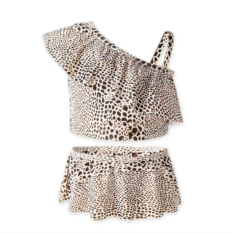 Kids' Cartoon Print Two-Piece Swim Set