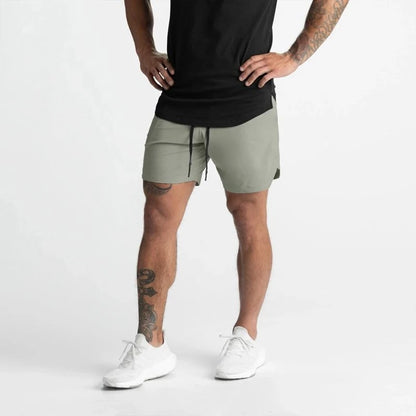 Men Quick Dry Exercise Tranning Shorts Running Fitness Basketball Sports Gym Crossfit Sweatpants with Zipper Back Phone Pouch
