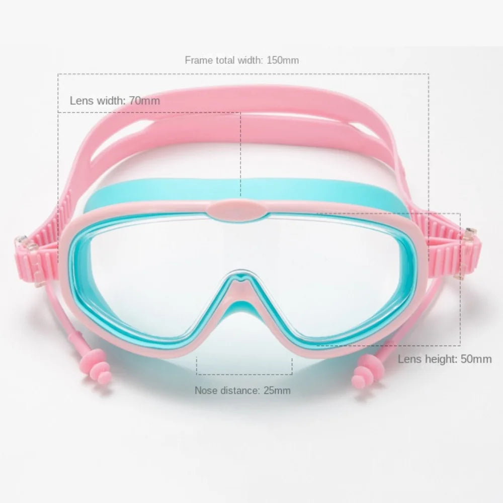 Swimming Gear Big Frame Swimming Goggles Anti Fog Wide View Swim Glasses Elastic Soft Swimming Eyewear Swimming Pool