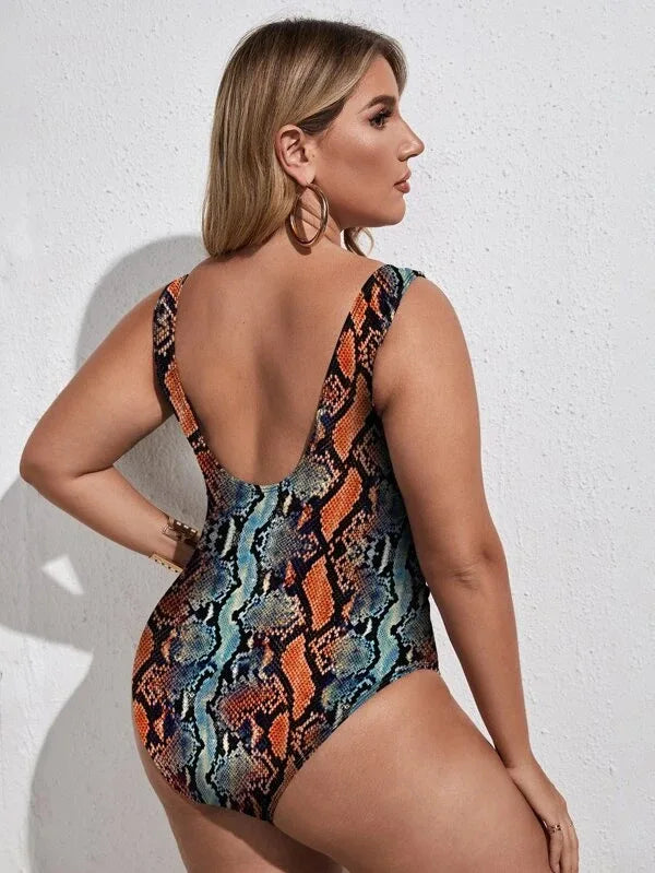 Push UP Plus Size Swimwear Women Strapped Hollow Large One Piece Swimsuit Backless Beach Big Bathing Suit