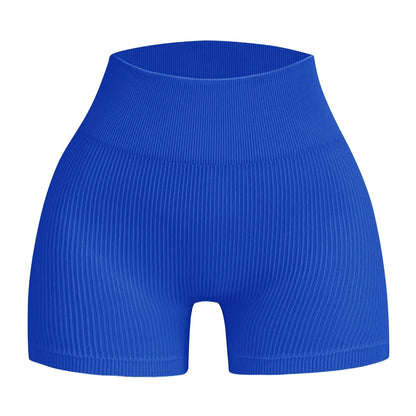 Women's High Waist Ribbed Seamless Yoga Shorts Squat Proof Hip Lifting Fitness Workout Running Sports Gym Leggings Sale