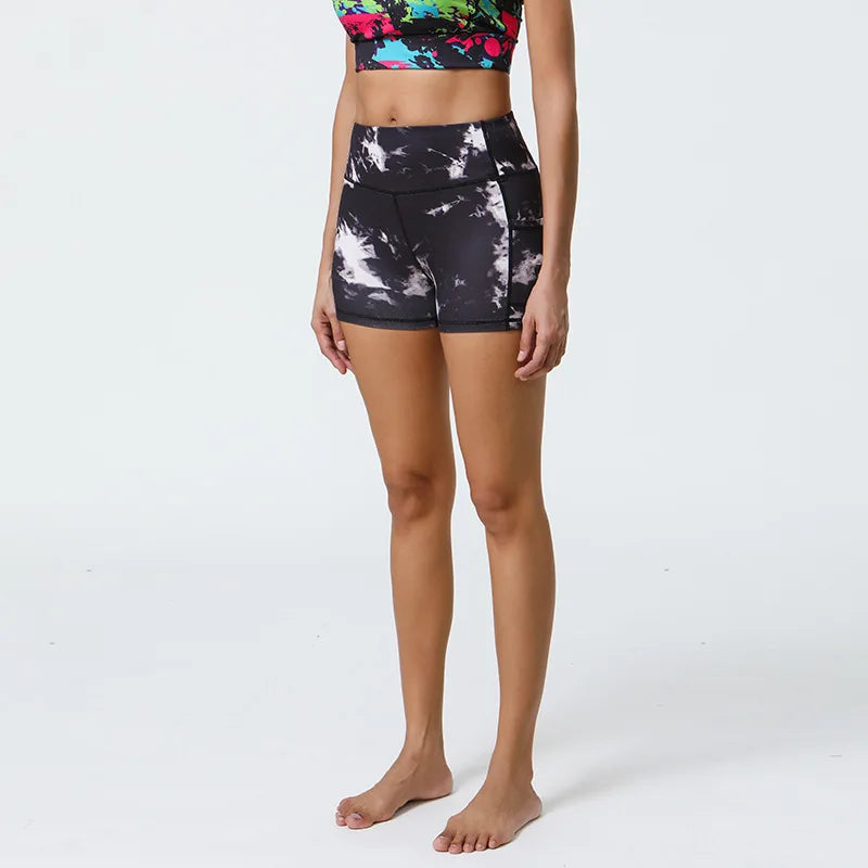 Women's High Waisted Biker Shorts 3/4 Length Tummy Control Stretch Yoga Shorts Workout Gym Fitness Pilates Booty Lifting Shorts