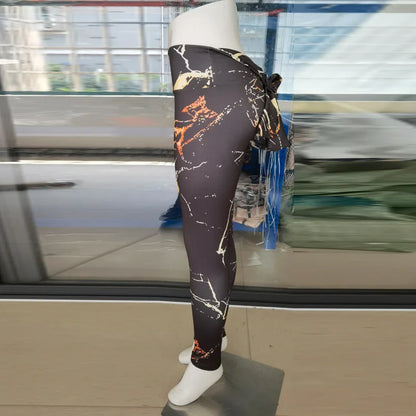 High Waist Bowknot Leggings Butterfly Print Yoga Pants Bandage Tights for Women Push Up Exercise Fitness Workout Legging