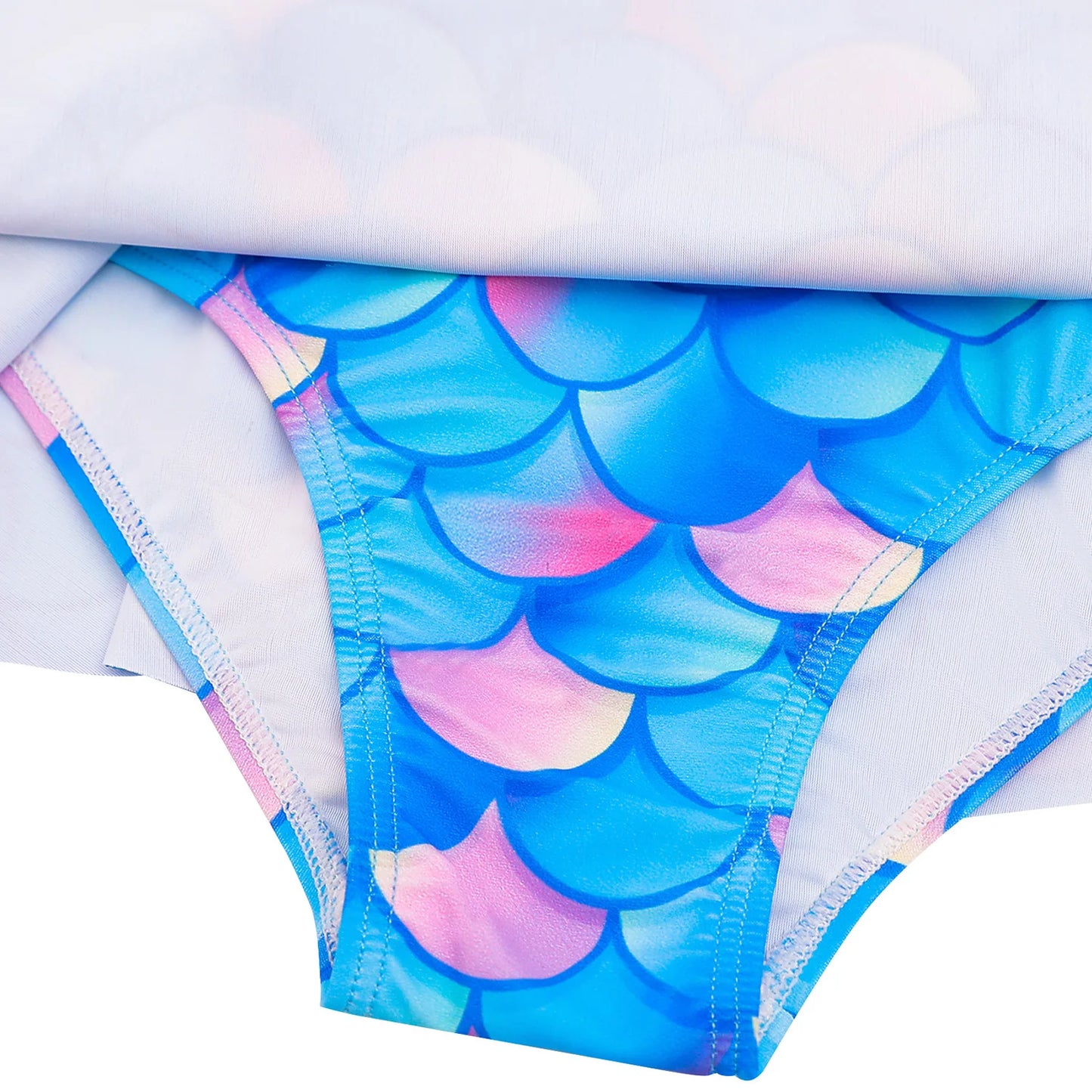 Kids Girls' One-Piece Mermaid Swimsuit Mermaid Scale Print Stretchy Polyester for Beach & Pool Girls Swimwear Summer Bathing Suit