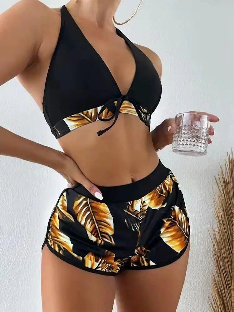 Summer Print Swimsuits Bikini Sets Female Swimwear Sports Beach Wear Two piece Bathing Suit Girls Pool Women Swimming Suit