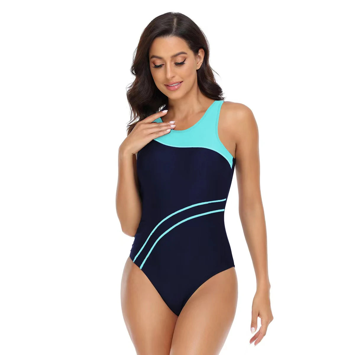 Sports One Piece Swimsuit Women Swimwear Professional Sport Bathing Suit Surfing Swimsuits Swimming Suit Backless Bikini