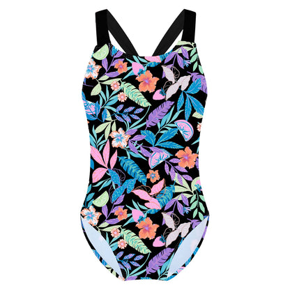 Little Girls Mermaid Fish Scales Swimsuit Sleeveless Cartoon Print One-piece Swimwear Summer Beachwear Bathing Suit