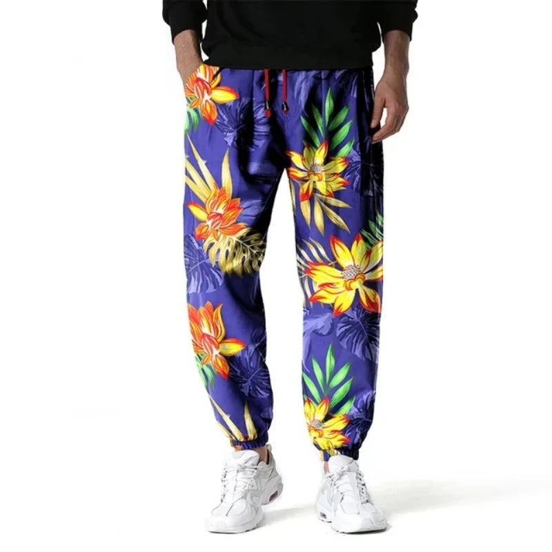 Stylish Floral Sweatpants 3D Print Vintage Man Joggers Gym Hiphop Pants Trousers Mens Casual Sports Jogging Harajuku Streetwear