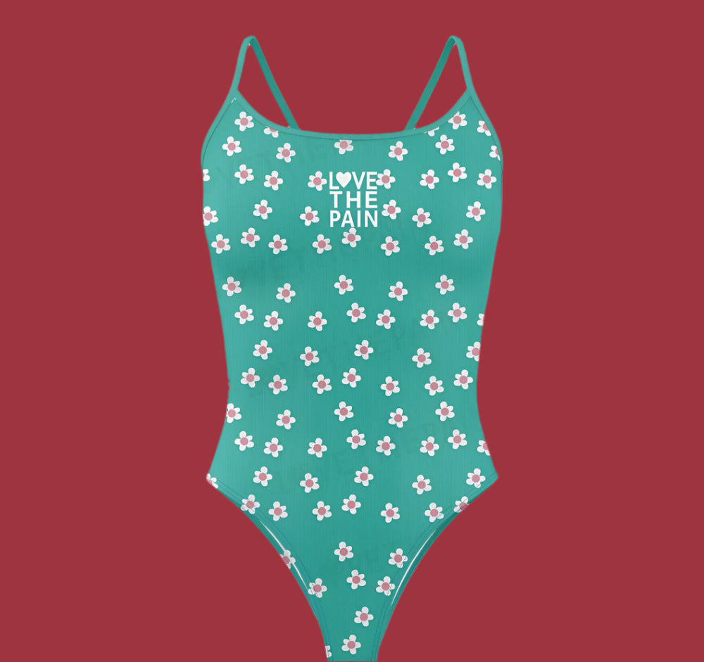 Love The Pain Women's  Bikini Thin Strap Triangle Swimsuit Competition Swimsuit Summer Function Training Print Bathing Suit