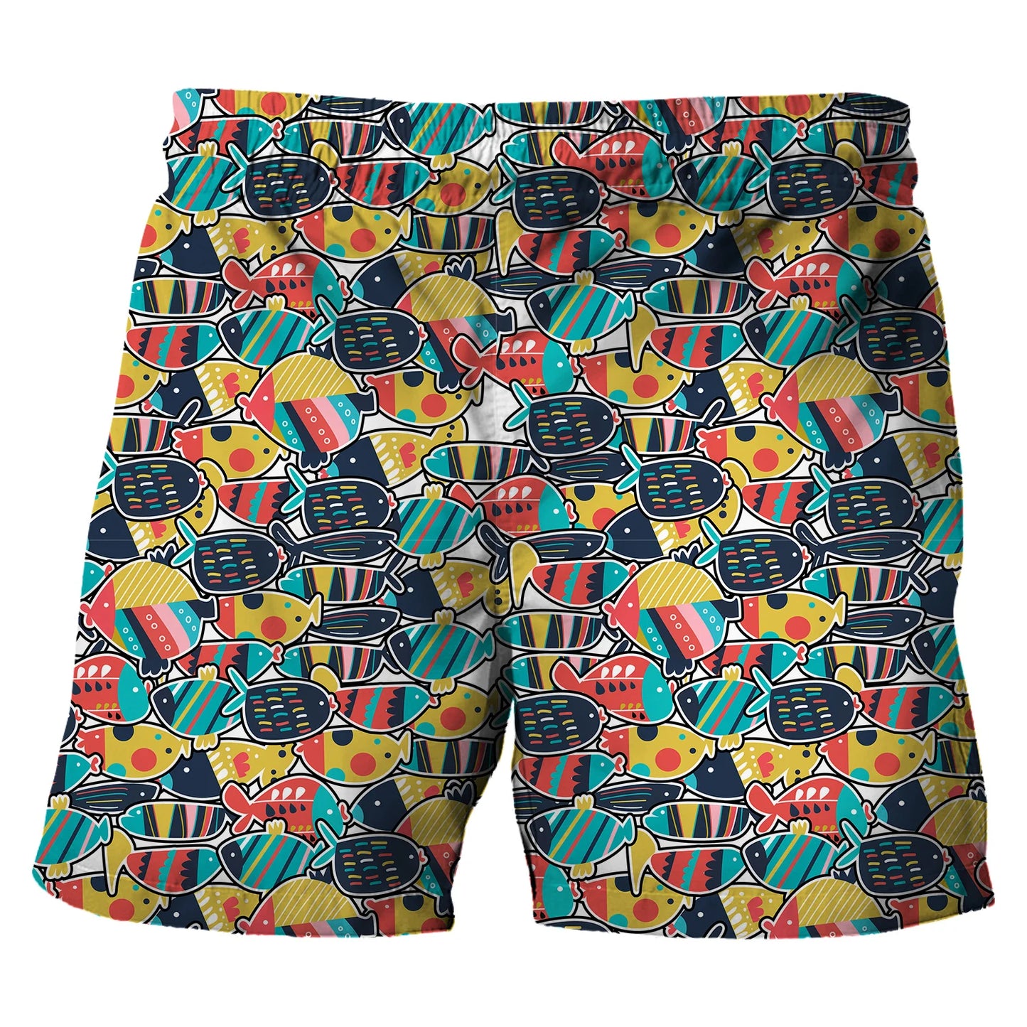 Children's Cartoon Beach Short Pants Summer Boys' Swimming Trunks Casual Funny Emojis Graphic Shorts Kids' Daily Loose Wear