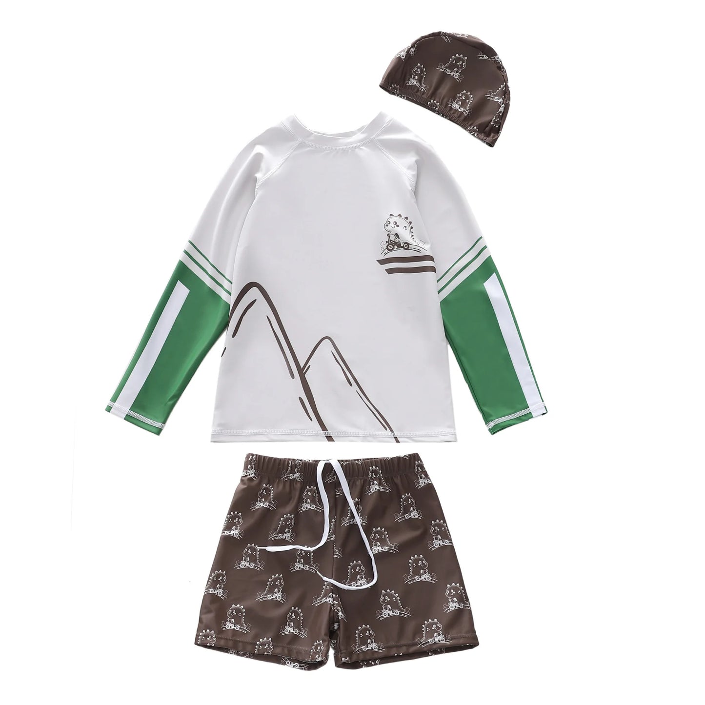 Boys Swimwear Long Sleeve Rash Guard Swimming Trunks for a Boy Toddler Printing Swimsuit Kids Anti UV Summer Beach Bath Clothes