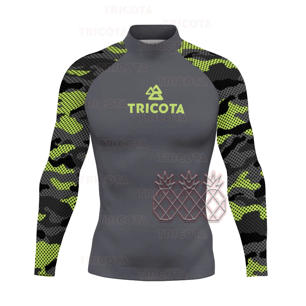Surfing Rash Guard Swimwear Men's Long Sleeve UV Protection Diving Wear Summer Water Sports Swimming Rashguard Surfing T-shirts